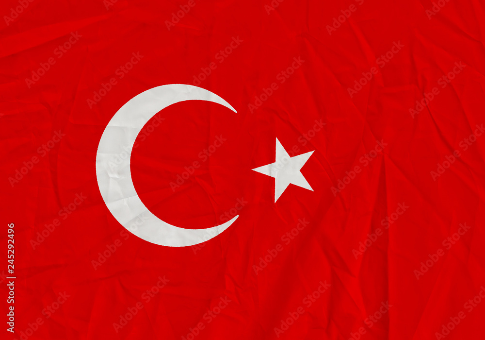 Obraz premium Turkey grunge flag
