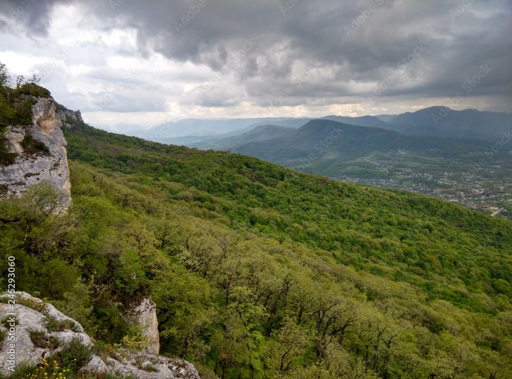 Obraz premium landscape with mountains and clouds