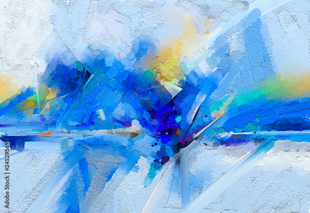 Abstract colorful oil, acrylic painting on canvas texture. Hand drawn brush stroke, oil color