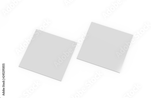 Blank white mock up template for business card, invitation car, greeting card, flyer and brochure, stack of papers on white background, 3d illustration