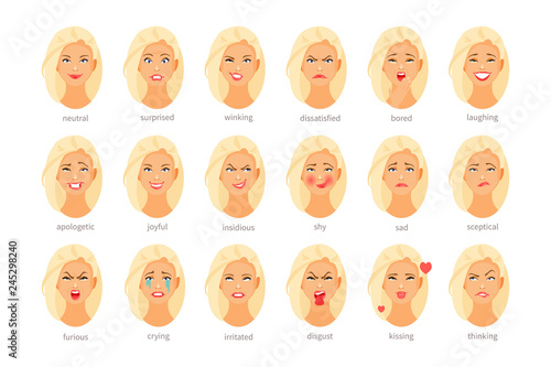 Emotions and feelings vector