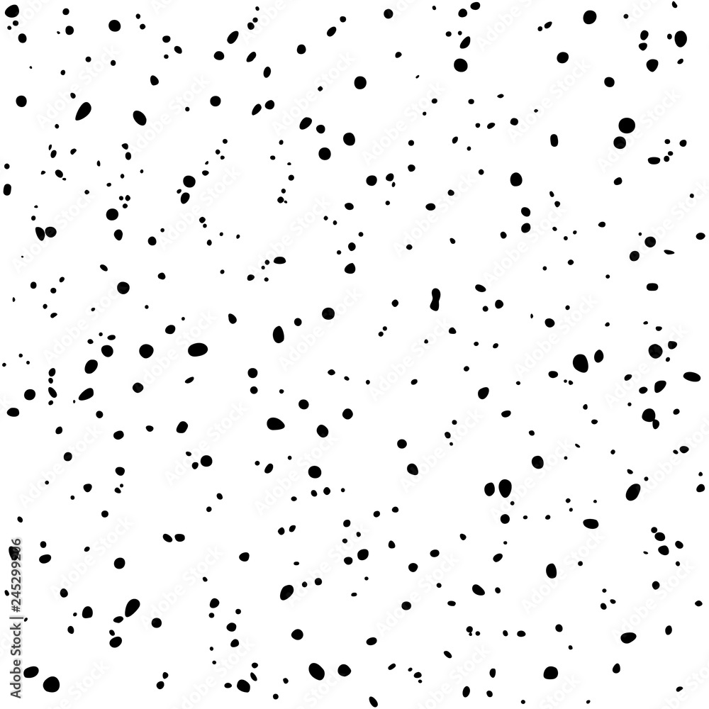 Abstract Black and White Seamless Pattern. Vector Dotted Textured Background