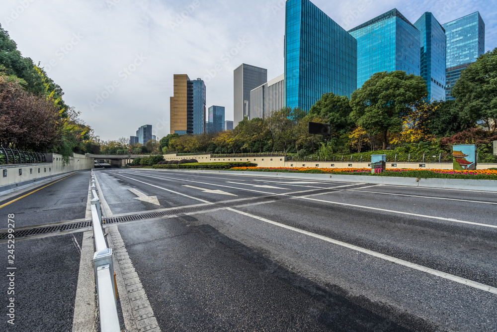urban traffic road with cityscape in modern city of China.