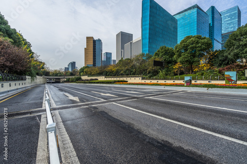urban traffic road with cityscape in modern city of China. © hallojulie