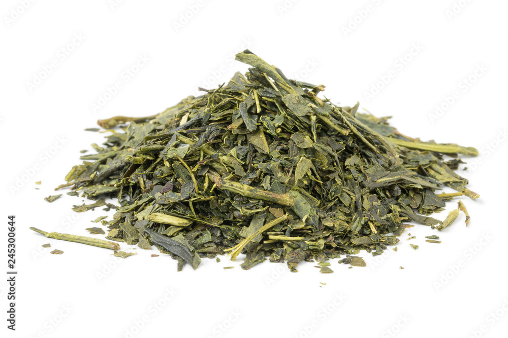 Heap of dried Japanese green tea Heap of dried Japanese green tea