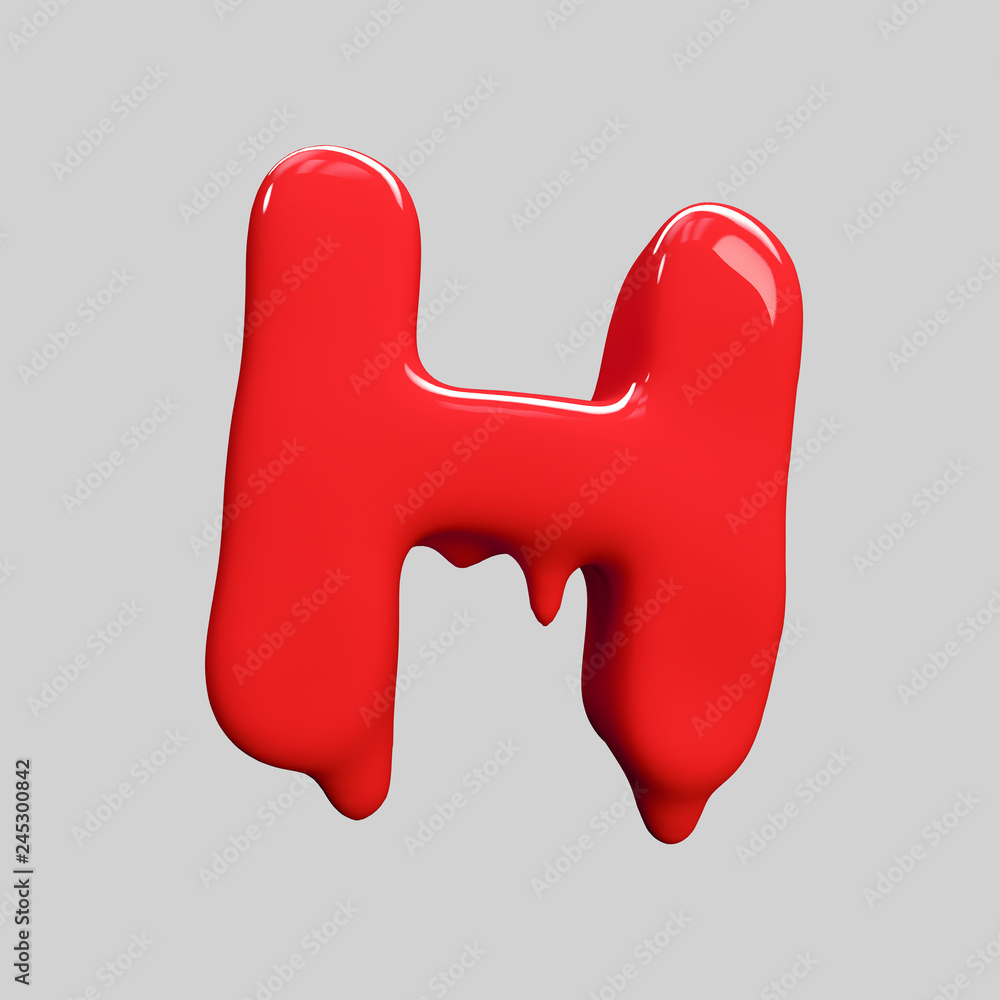 red liquid alphabet.halloween alphabet.3D Rendering. red liquid alphabet.halloween alphabet.3D Rendering.