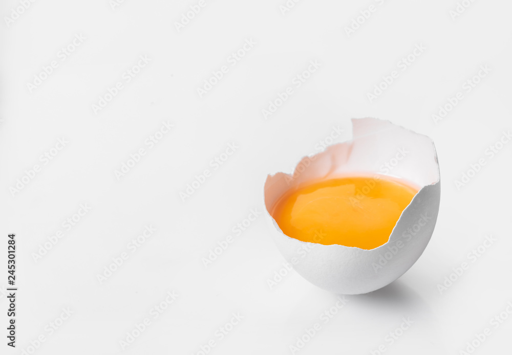 broken chicken egg