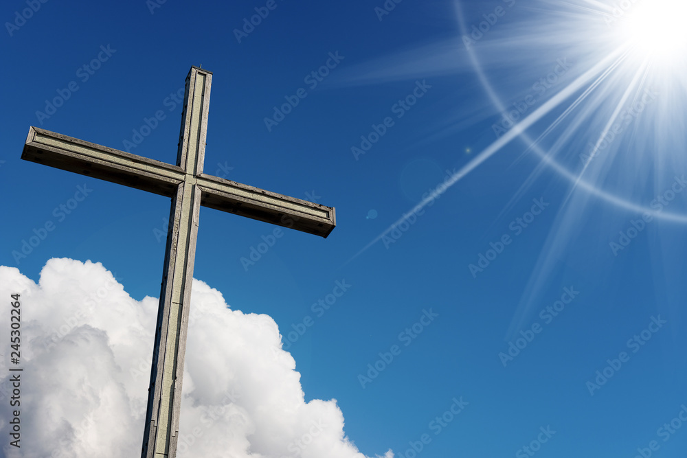 Wooden Christian cross - Religious symbol Wooden Christian cross - Religious symbol