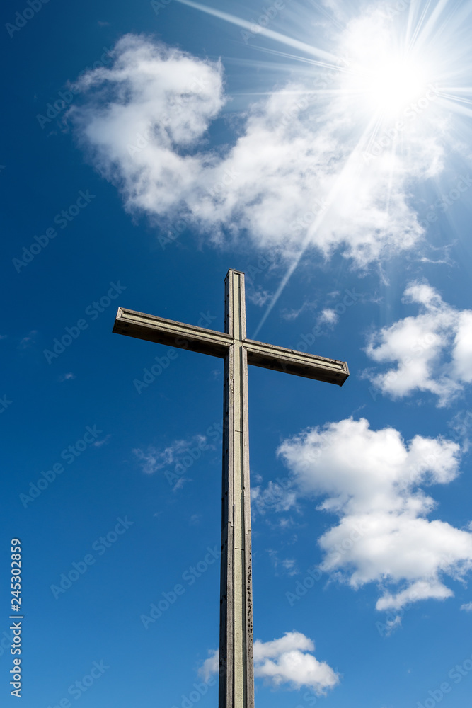 Wooden Christian cross - Religious symbol Wooden Christian cross - Religious symbol