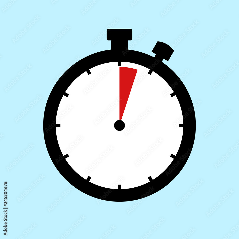 Stoppuhr Icon zeigt: 3 Minuten oder 3 Sekunden Stoppuhr Icon zeigt: 3 Minuten oder 3 Sekunden
