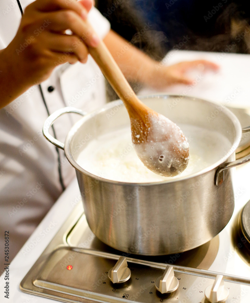 Chef cooking food in the kitchen, Chef preparing food Chef cooking food in the kitchen, Chef preparing food