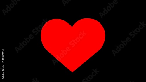 Heartbeat, shape heart beat, on black background