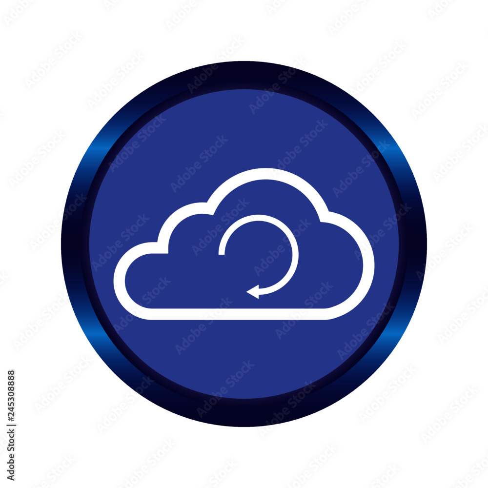 Vector illustration of cloud sync refresh icon for apps and websites. Web button icon. Vector illustration of cloud sync refresh icon for apps and websites. Web button icon.