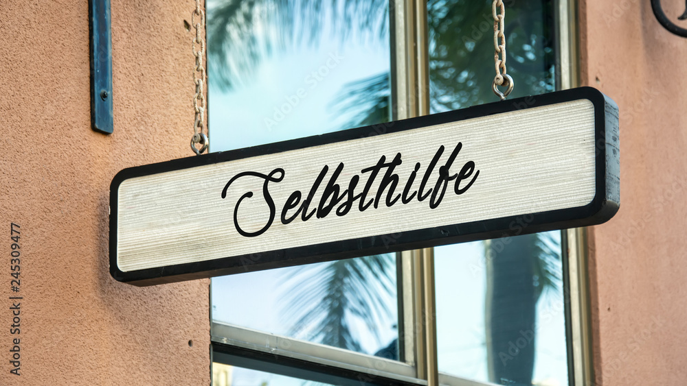 Obraz premium Schild 341 - Selbsthilfe