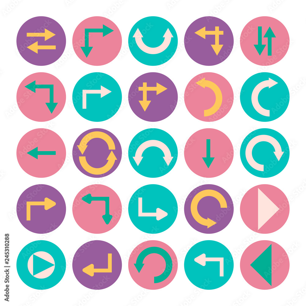arrows set. vector illustration on white background arrows set. vector illustration on white background