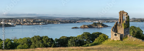 Veiw over Plymouth Sound from Mount Edgecumbe Country Park, Devon photo