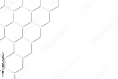 Digital art illustrator background. Hexagon shape, white, shiny black.background ideas for your design banners , book, Website work, stripes, tiles, background texture wall with copy spaces.
