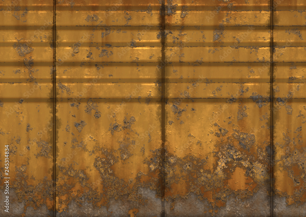 industrial wall building rust techno panel
