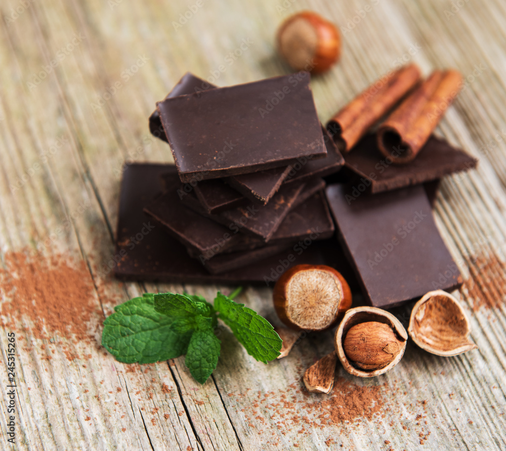 Chocolate with hazelnuts Chocolate with hazelnuts