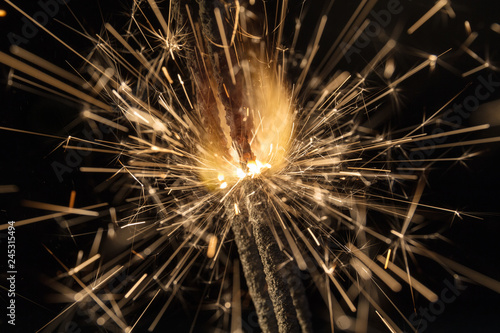 fire and sparks closeup