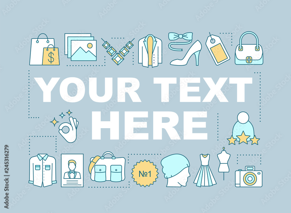 Obraz premium Clothes shopping word concepts banner