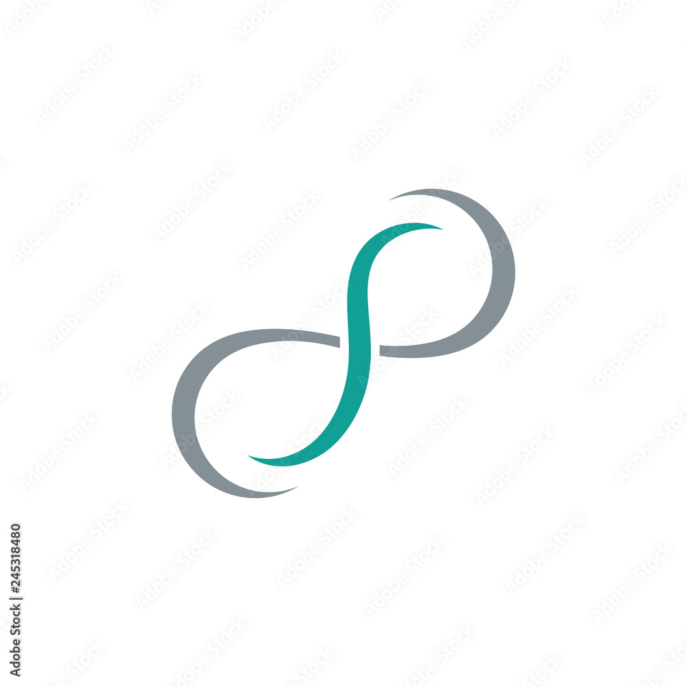 Abstract infinity graphic design template vector