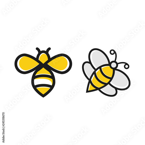 Bee honey graphic design template vector illustration