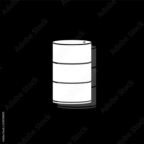 Barrels of oil icon flat
