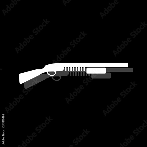 Shotgun icon flat
