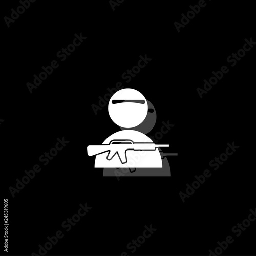 Soldier icon flat