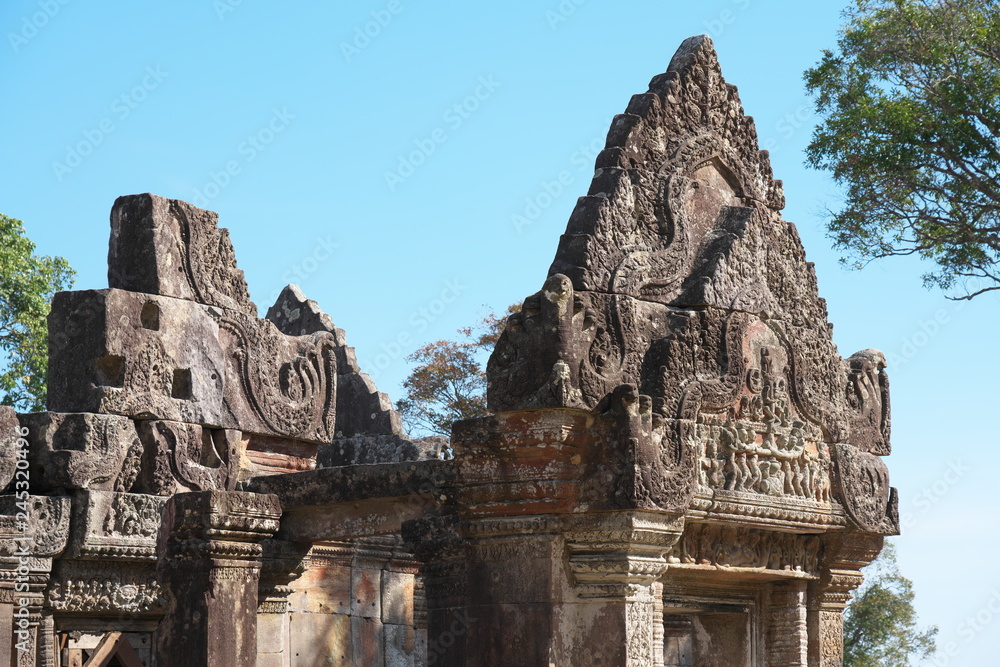 Fototapeta premium Preah Vihear,Cambodia-January 10, 2019: Fourth Gopura of Preah Vihear Temple, Cambodia 