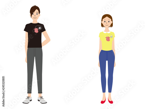 ペースメーカーをつけた心臓疾患のある男性と女性