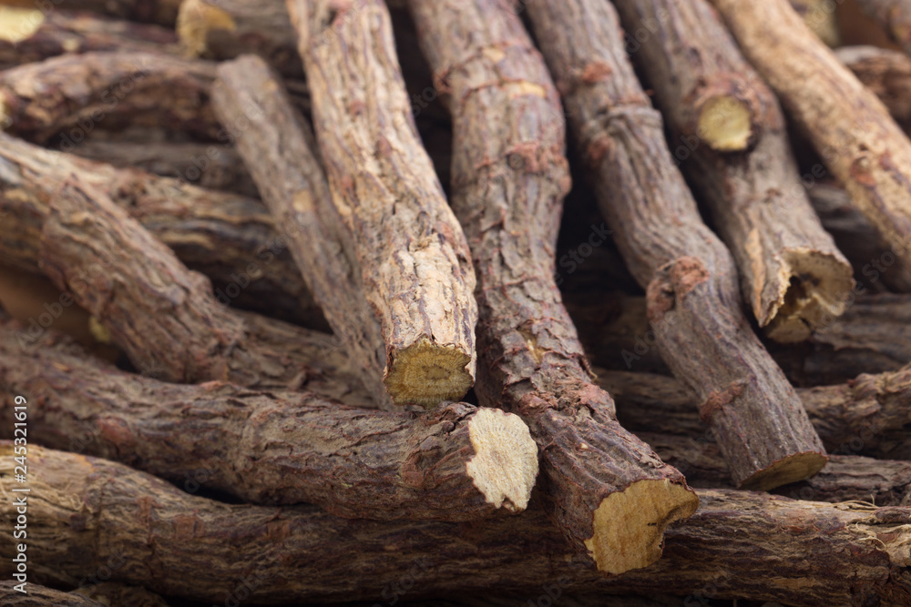 heap of roots of Glycyrrhiza background heap of roots of Glycyrrhiza background