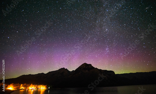 Aurora Borealis in Banff national park photo