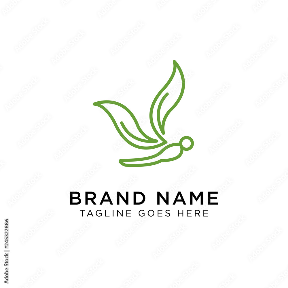 Minimalist elegant Dragonfly logo design with line art style Minimalist elegant Dragonfly logo design with line art style
