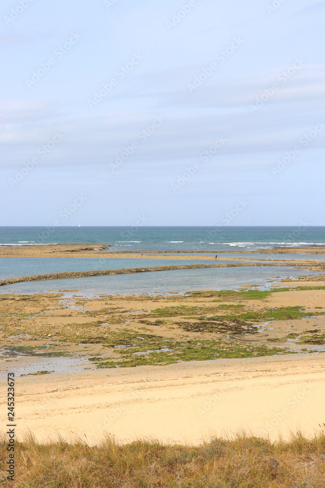 Beach on island of Oléron, Charente Maritime, Nouvelle Aquitaine, in France.