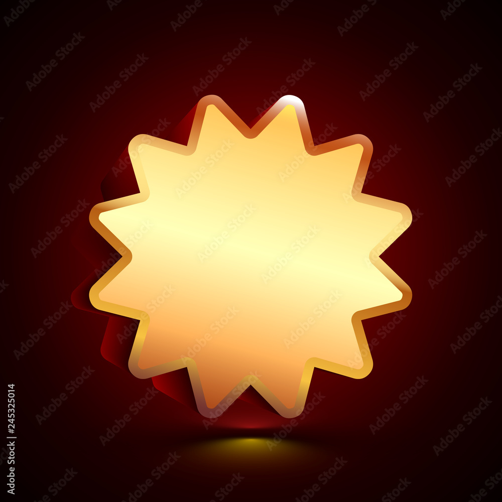 3D stylized Certificate icon. Golden vector icon. Isolated symbol illustration on dark background. 3D stylized Certificate icon. Golden vector icon. Isolated symbol illustration on dark background.