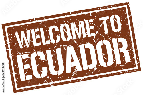 welcome to Ecuador stamp