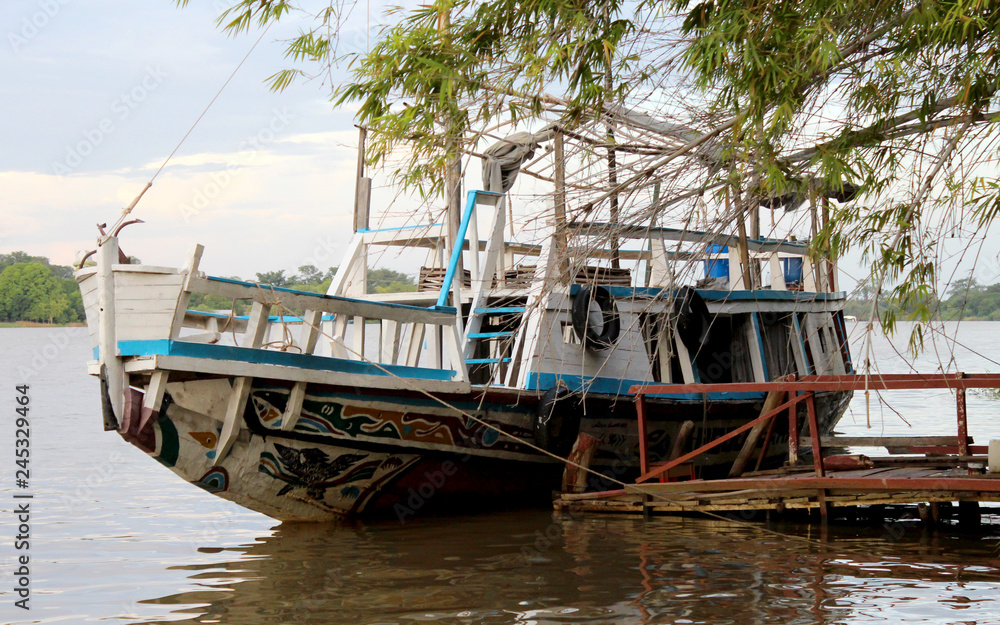 Gambia river, boat