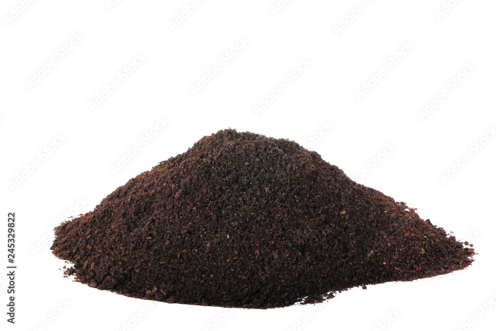 heap of ground isolated on white heap of ground isolated on white