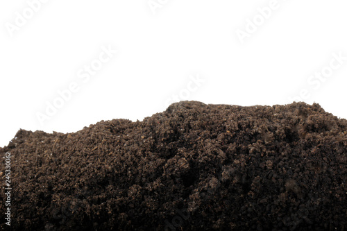 heap of ground isolated on white