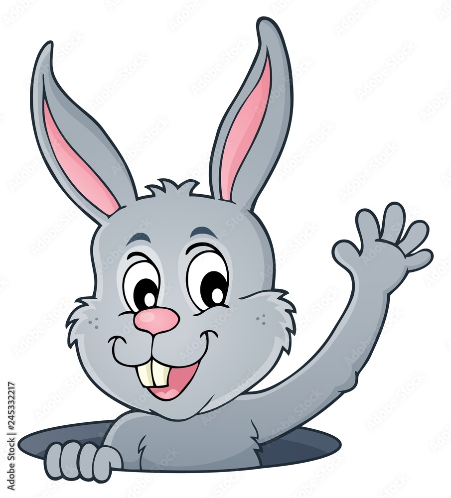 Obraz premium Lurking Easter bunny topic image 3