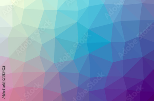 Illustration of abstract Blue And Purple horizontal low poly background. Beautiful polygon design pattern.