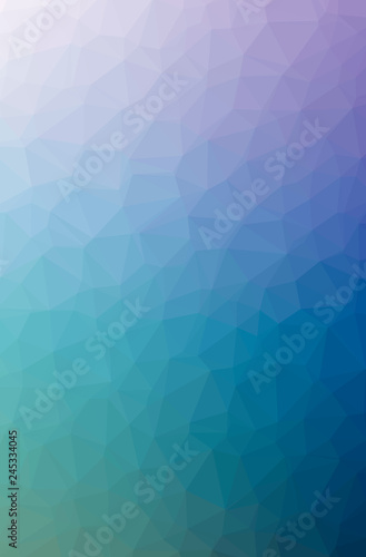 Illustration of abstract Blue And Purple vertical low poly background. Beautiful polygon design pattern.
