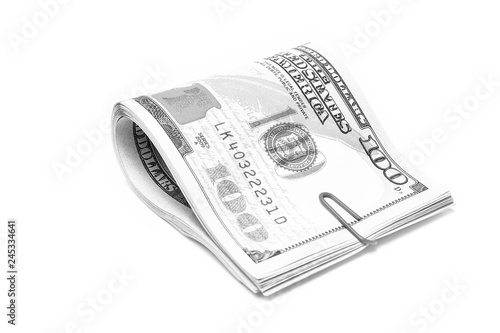 business dollar money on white background