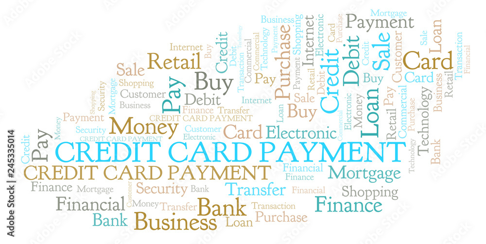 Obraz premium Credit Card Payment word cloud.