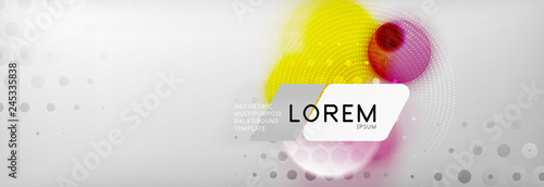 Background abstract - blurred dotted color circle shape, techno bubbles
