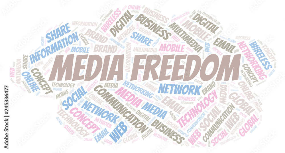 Media Freedom word cloud.