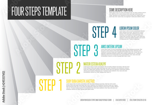Infogrpahic steps diagram template