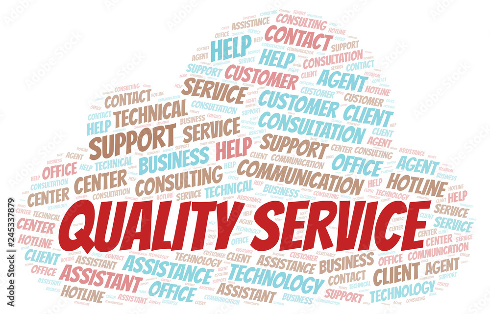 Obraz premium Quality Service word cloud.
